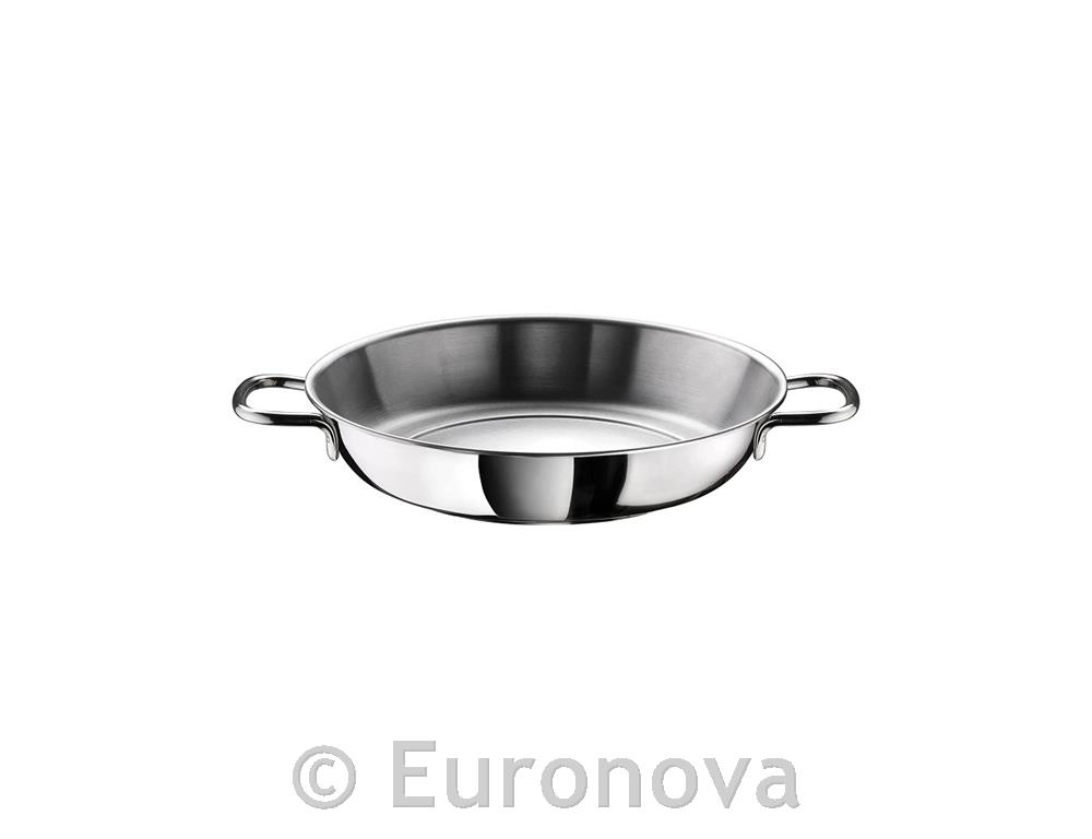 Plitka tava INOX /28cm/ 0,5mm/ 2 ručki