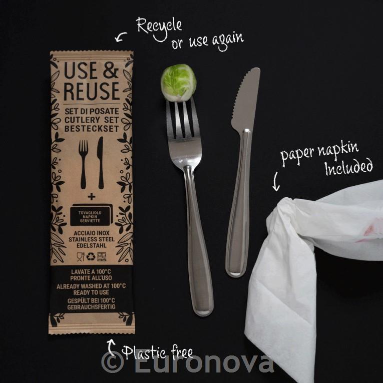 Set / use&reuse pribor /vilica-nož/ 1kom