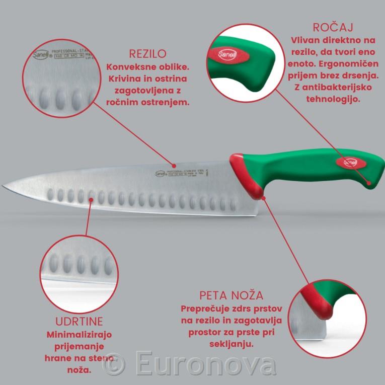 Nož za pršut i lososa / 31cm / S utorima