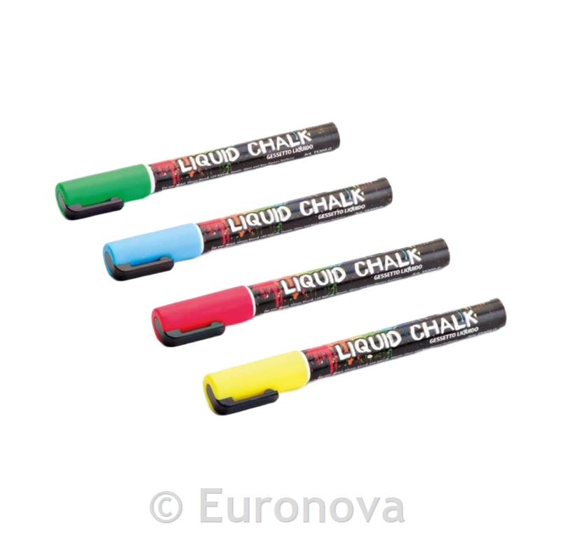 Marker tekuća kreda / 4 boje / 3mm