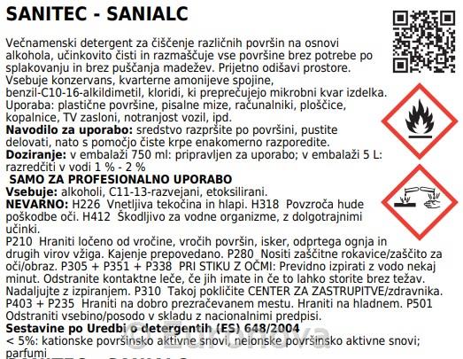 Sanialc /750ml/ za čišćenje tvrdih površ