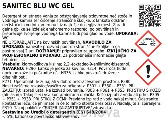 Blu wc gel /750ml/ za wc školjke,pisoare