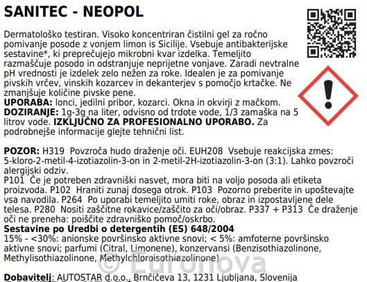 Neopol/5L/deteržent za ručno pranje suđa