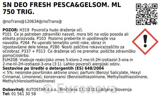 Deo fresh / 750ml / miris jabuka