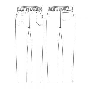 Kuharske hlače /Coulisse /bordo/ XL