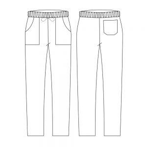 Kuharske hlače /Cou. džep /gessato /XL