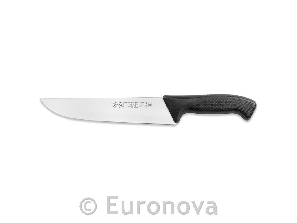 Mesarski nož / 22 cm / crni / Skin